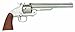 Denix 1869 Schofield Style Revolver, Nickel Finish - Non-Firing Replica