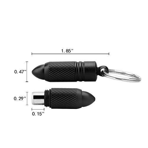 Stainless Steel Cigar Punch Ultra Sharp Cigar Cutter Keychain Twist Cut, Bullet Shape 7 mm Hole