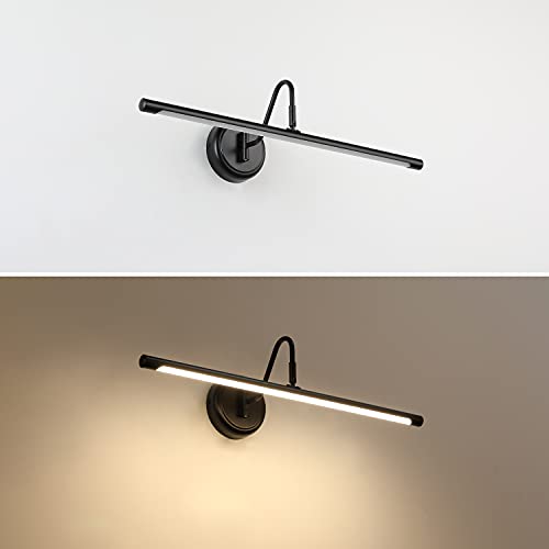 ECOBRT Modern LED Picture Light Fixtures Black Full Metal Artwork Display Light Fixture 24.4\