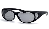 LensCovers Sunglasses - Wear Over Prescription Glasses. Size Small with Polarization.