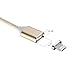 SUKAR Magnetic Charger Cable Adapter for Iphone 6s, Iphone 6s Plus, Iphone 6, Iphone 6 Plus, Iphone 5, Iphone 5c, Iphone 5s, Ipad Pro, Ipad mini, Ipad Air 1M 3.3 Feet (Gold)