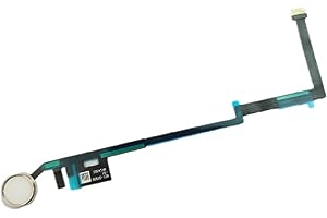 YESUN Home Button with Flex Cable Ribbon Assembly for IPad 5 2017 9.7 Inch/for Ipad 6 2018 9.7 Inch A1822 A1823 A1893 A1954 Return Menu Button Replacement Parts (White)