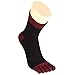 VWELL Toe Socks for Men Women Ankle Cotton Five Fingers Socks Low Cut Athletic Running Socks 4 Pairs Size 8-11