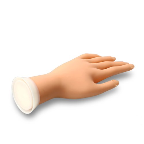 Vktech Nail Art Soft Practice Hand Flexible Silicone Prosthetic Hand Manicure Tool