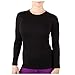 MERIWOOL Womens Base Layer 100% Merino Wool Midweight Long Sleeve Thermal Shirt Black