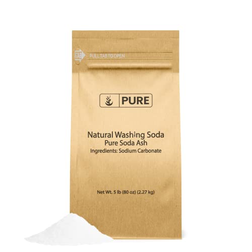 Pure Original Ingredients Natural Washing Soda (5 lb) Multipurpose Cleaner, Water Softener