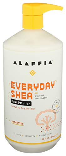 Alaffia - Everyday Shea - Moisturizing Shea Butter Conditioner, Unscented - 32 Oz (885590673137)