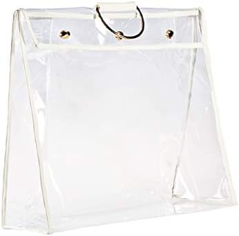 SYROVIA Transparent Dust Bag Clear Purse Organizer Dustproof Handbag Holder with Magnetic Snap & Hanging Ring