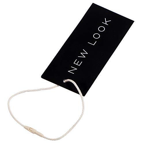 950pcs Cotton Hang Tag Fasteners String 7.6 Inch Snap Lock Pin Security Loop Fastener Hook Ties for Gifts Luggage Label Attachment Clothing, Easy and Fast to Attach