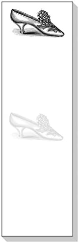 Ars Antigua Slim Writing Blocs (Notepads) • Satin Slipper • Vintage Engraving • Two Blocs of 50 Sheets Each - Total of 100 Printed Sheets