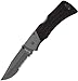 Ka-Bar Mule Folder Knife with Serrated Edge Blade Black, Small