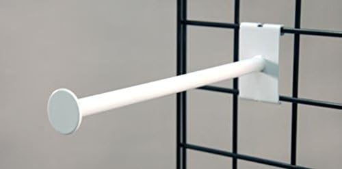 Count of 8 New or Retail White 12 inch Round Faceout for 3" O.C. Gridwall