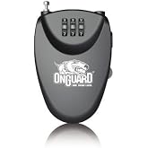 OnGuard Terrier 2' Retractable Cable Lock &ndash; 90 cm &times; 2 mm Steel Cable, 3-Digit Resettable Combination, Compact Security Lock