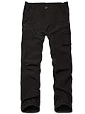 linlon Kids Boys Girls Waterproof Outdoor Hiking Pants Warm Fleece Lined Snow Ski Soft Shell Pants