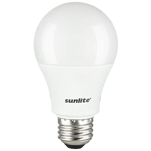 Sunlite A19/LED/10W/50K/220V LED A19 Household 10W (60W Equivalent) Medium (E27) Base Light Bulb, 5000K, Super White