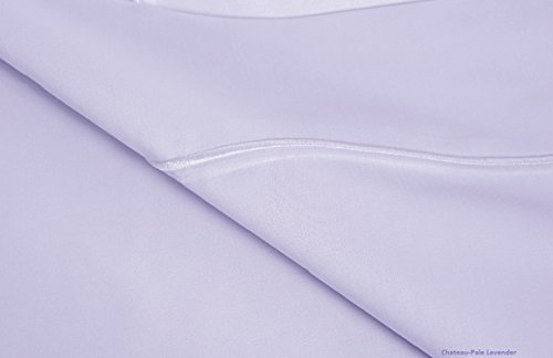 CHATEAU HOME COLLECTION 800-Thread-Count Egyptian Cotton Deep Pocket Sateen Weave Sheet Set, Ultimate Gift; Holiday Sale (Queen, Pale Lavender) - Thumbnail 3