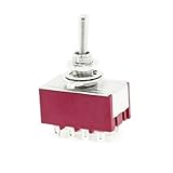 Uxcell a13060600ux0374 6A/125VAC 2A/250VAC 12 Pin 4PDT ON/ON 2 Position Mini MTS-402 Toggle Switch