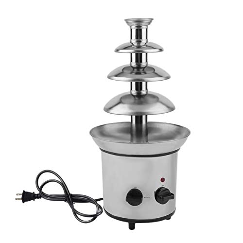 4 Tiers Commercial Stainless Steel Event Wedding Children Birthday Home Chocolate Fondue Waterfall Fountain Machine US Plug