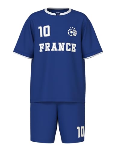 Name IT Short Set Nknhiteam-Pantalones Cortos, Surf The Web, 122/128 cm Unisex niños
