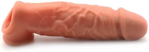 BeHorny Brown Colour Realistic Penis Sleeve Extender, Extra Girth and Length, 5.9-Inch