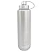 EcoVessel BIGFOOT Triple Insulated Stainless Steel Water Bottle with Tea - Fruit and Ice Infuser - 45 Ounces - Silver Express