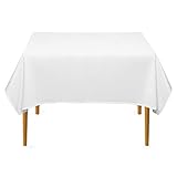 Lann's Linens - 54" Square Premium Tablecloth for Wedding/Banquet/Restaurant - Polyester Fabric Table Cloth - White