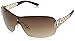 GUESS Women's Metal/semi Rimless Shield Sunglasses, GLD-34, 0 mm