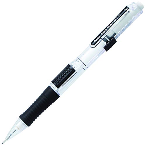Pentel-QUICK-CLICK-Mechanical-Pencil-07mm-Black-Barrel-Box-of-12-Pencils-PD217A