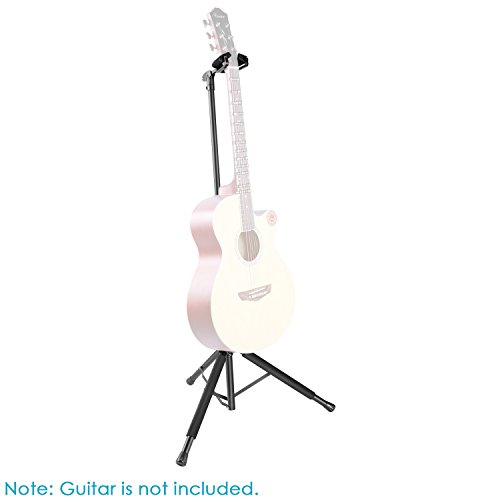 Neewer Tripod Guitar Stand Durable Metal Construction with Adjustable Height 24.4-43.3 inches/62-110 centimeters, Loads up to 33 pounds/15 kilograms for Electric, Acoustic, and Bass Guitars (Black)