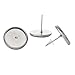 PEPPERLONELY Brand 15 Pair Stainless Steel Stud Earring Cabochon Setting Post Cup (Fit 10mm Dome) with Stoppers 13x12mm