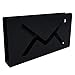 Mail Holder Metal Desktop Letter Shape Cutout Holder with Wall Mounts File Stand Organizer Keep Neat for Office Home School (Black, 8.5
