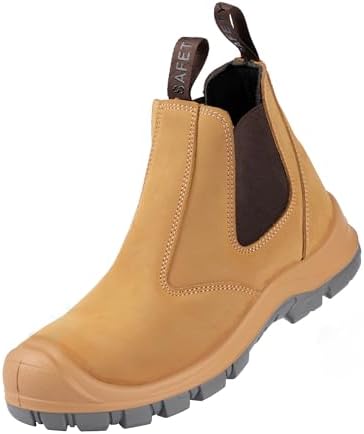 TAERDUN Steel Toe Work Boots for Men Slip-on Chelsea Boot, Men's