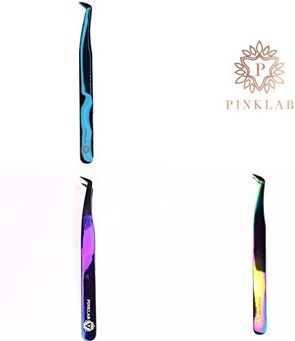 Rev Pro Muliti-color Tweezers/ 3 pack set/Volume/for Eyelash Extension By PINKLAB