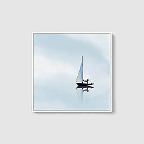 Framed Canvas Home Artwork Decoration Night Canvas Wall Art for Living Room, Bedroom - 16x16 inches