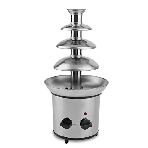 4 Tiers Commercial Stainless Steel Event Wedding Children Birthday Home Chocolate Fondue Waterfall Fountain Machine US Plug