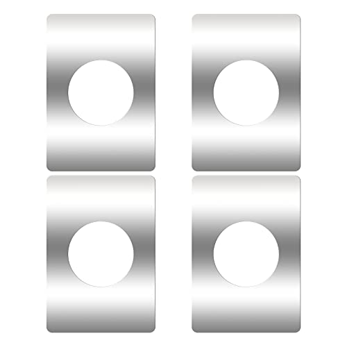 Photo 1 of 4 Pcs Stainless Steel Door Hole Cover Plate, Door Reinforcement Plate, Rectangle Door Knob Hole Fixing Cover