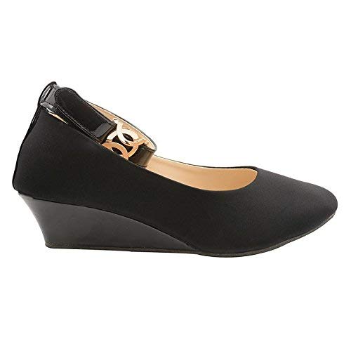 elle wings women's designer fashionable lycra platform bellies-black