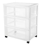 IRIS Wide 3-Drawer Cart, White