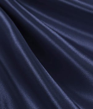 Navy Blue Satin Fabric - by the Yard