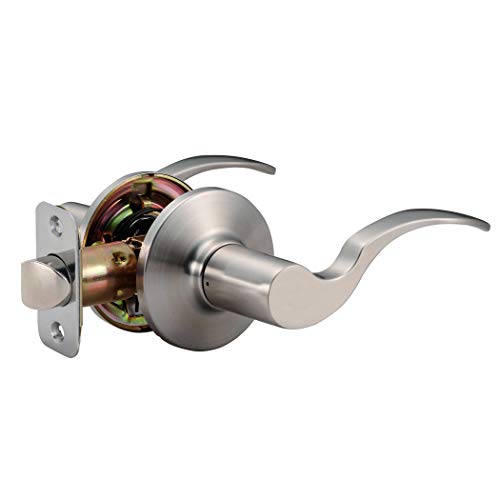Amazon Basics TQ50S82 Shelby Door Lever, Passage, Satin Nickel Pricepulse
