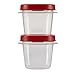 Rubbermaid Easy Find Lids Food Storage Containers, 0.5 Cup, Racer Red, 2-Piece Set