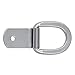 Outfitters Supply Multi-Pack of Flat Saddle Dee Rings with Clips, Polished Stainless Steel, Use as Crupper or Breastcollar Attachment on a Riding Saddle, 1