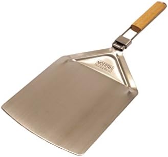 Folding Pizza Peel Spatula - Stainless Steel with Natural Wood Handle, Great Tool For Bread &amp; More