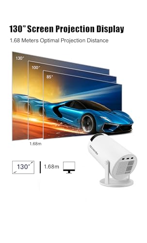 HY300 PRO+ 2025 | 1080P Full HD WiFi Projector with Android 11.0 – 12000 Lumens Portable Home Theater & Outdoor Movie Projector | Screen Mirroring for iOS/Android | Gaming & HDMI Compatible