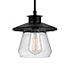 GLOBE Electric 64847 Nate 1-Light Pendant, Oil Rubbed Bronze, Clear Glass Shade