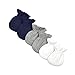 Burt's Bees Baby Baby Mittens, No-Scratch Mitts, 100% Organic Cotton, Set of 3, Midnight, One Size