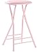 Lavish Home Folding Stool - Backless 24-Inch Stool with 225lb Capacity for Kitchen or Rec Room - Portable Indoor Counter Bar Stools (Pink)