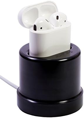 Juoos Charging Dock Stand for Apple Airpods Wireless Bluetooth Headphone Case [Use with Original Cable] (Black)