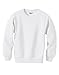 Hanes 7.8 oz Youth COMFORTBLEND EcoSmart Long Sleeve Fleece Crew, White, Small