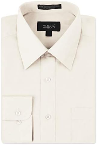 Amazon.com: King Formal Wear Elegant Men's Button Down Off-White Dress Shirt  (Small-14/14.5 Neck; 32/33 Sleeves) : Clothing, Shoes & Jewelry